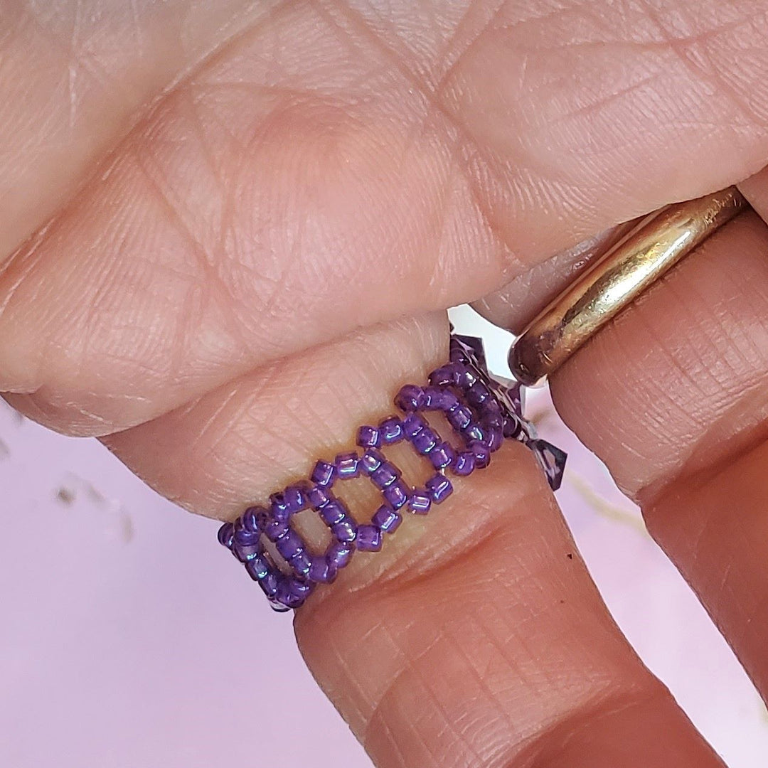 AMD1404Handmade Beaded Swarovski Glamor Cocktail Toe-Pinky RingsJewelryRing$ 43.00Alexa Martha Designs