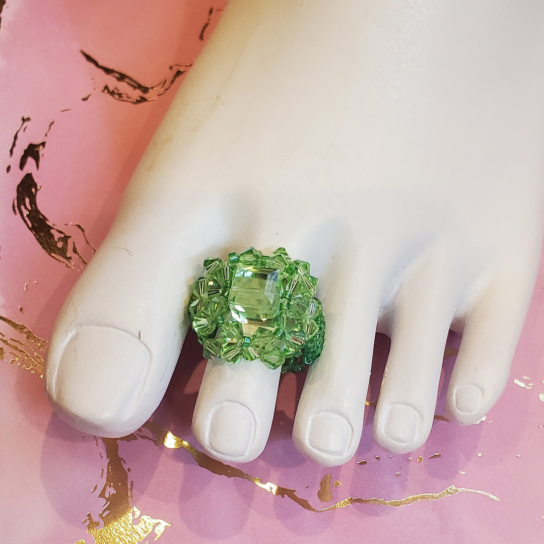 AMD1405Handmade Beaded Swarovski Glamor Cocktail Toe-Pinky RingsJewelryRing$ 44.00Alexa Martha Designs