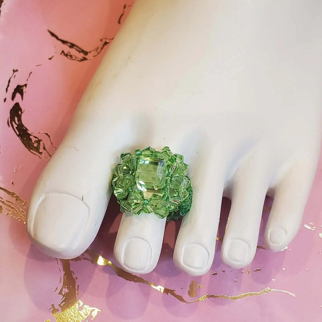 AMD1405Handmade Beaded Swarovski Glamor Cocktail Toe-Pinky RingsJewelryRing$ 44.00Alexa Martha Designs