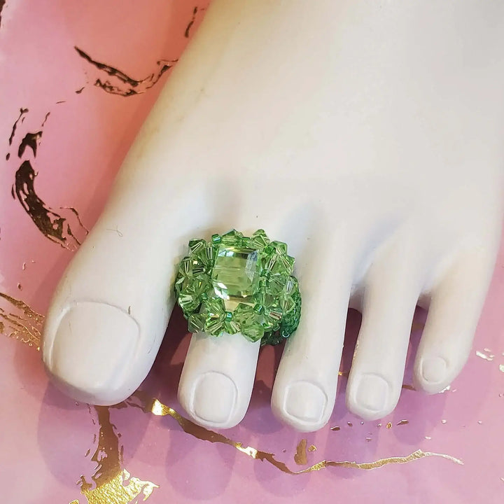 AMD1405Handmade Beaded Swarovski Glamor Cocktail Toe-Pinky RingsJewelryRing$ 44.00Alexa Martha Designs
