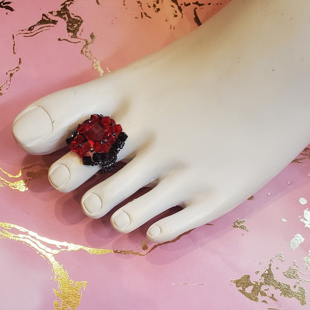 AMD1406Handmade Beaded Swarovski Glamor Cocktail Toe-Pinky RingsJewelryRing$ 46.00Alexa Martha Designs