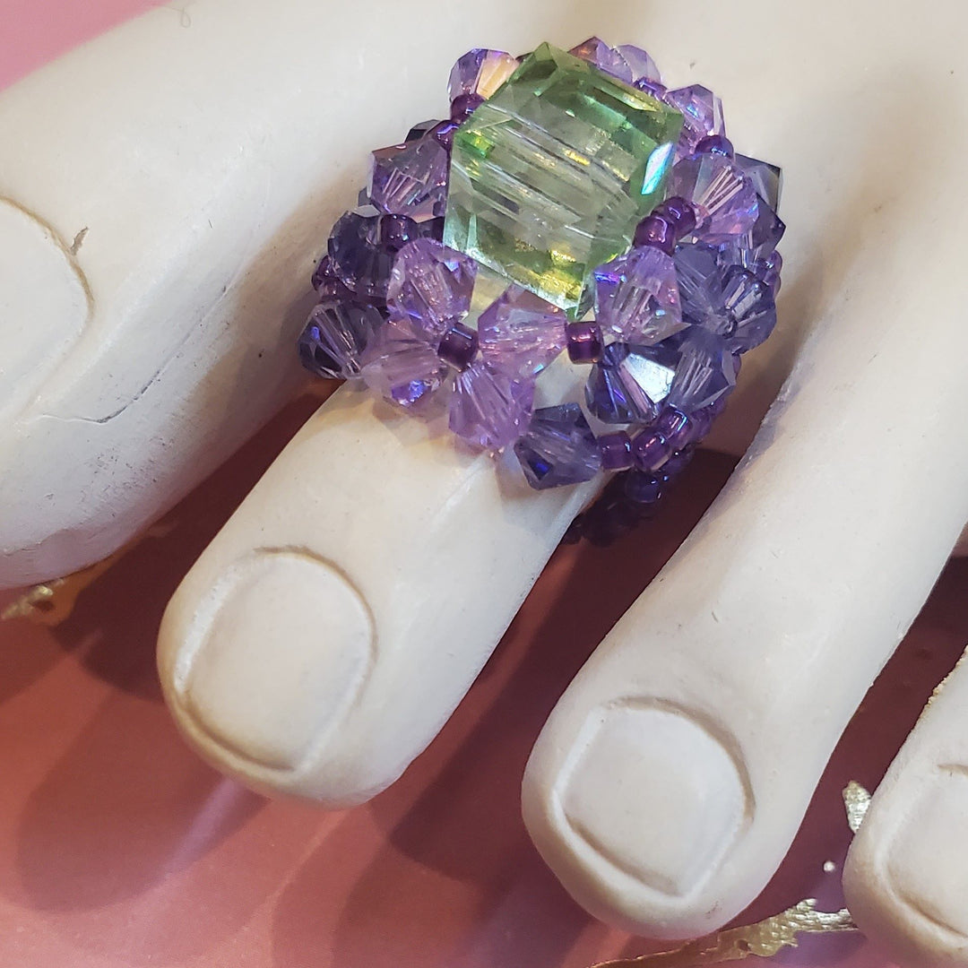 AMD1407Handmade Beaded Swarovski Glamor Cocktail Toe-Pinky RingsJewelryRing$ 42.00Alexa Martha Designs