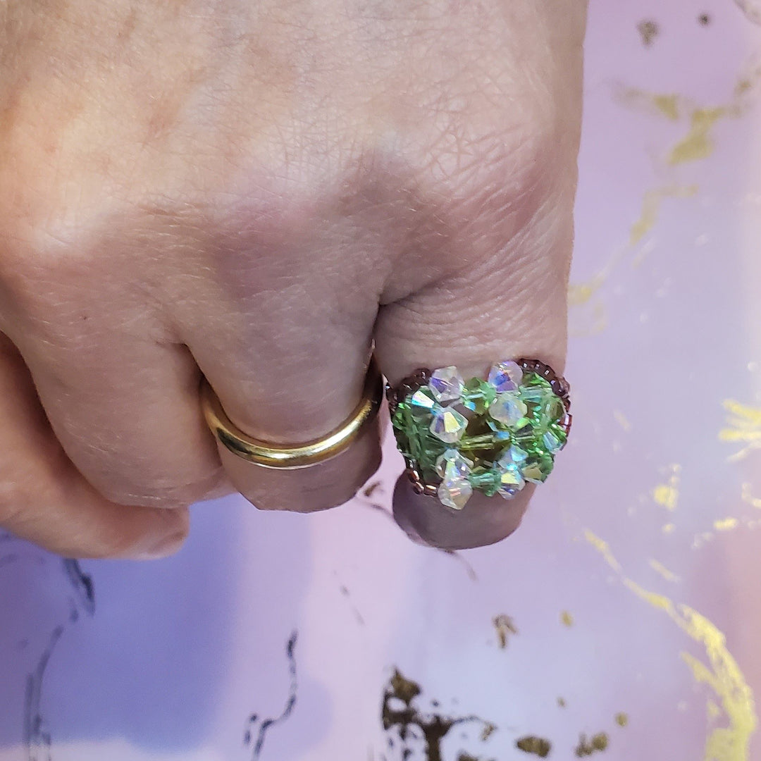 AMD1408Handmade Beaded Swarovski Glamor Cocktail Toe-Pinky RingsJewelryRing$ 43.00Alexa Martha Designs