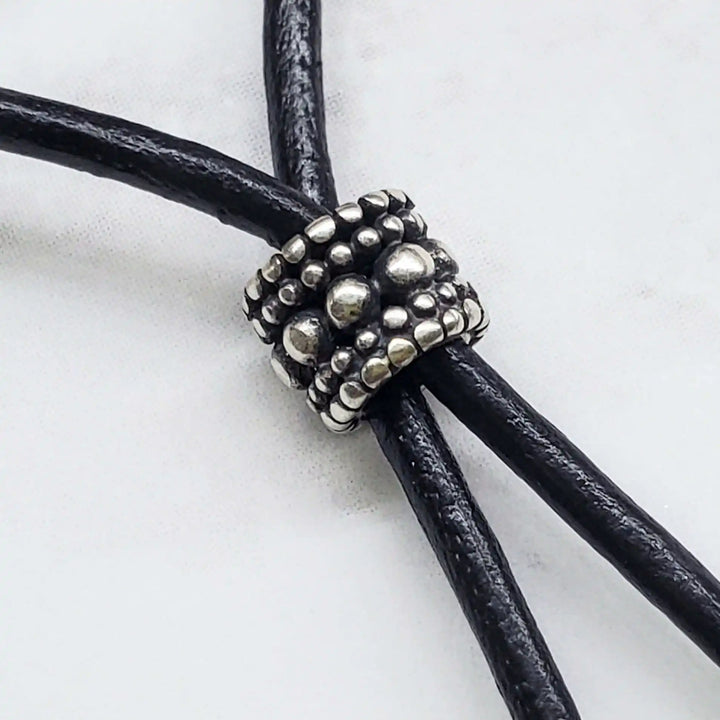 AMD1318-2Handmade Black Leather Colored Ceramic Talking NecklaceJewelryNecklace$ 25.00Alexa Martha Designs