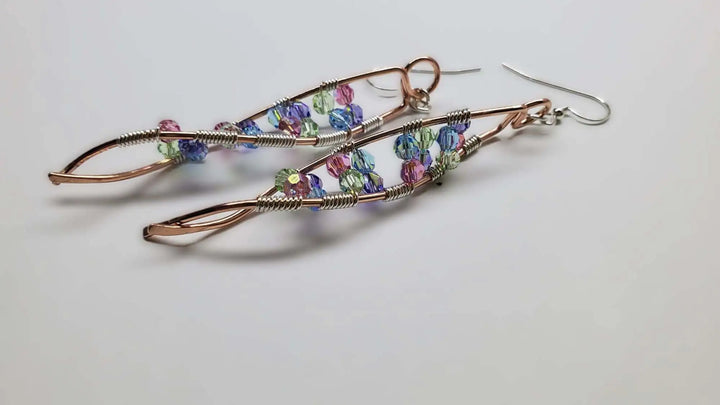 AMD1287Long Handmade Copper DNA Double Helix Crystal EarringsJewelryEarrings$ 67.00Alexa Martha Designs
