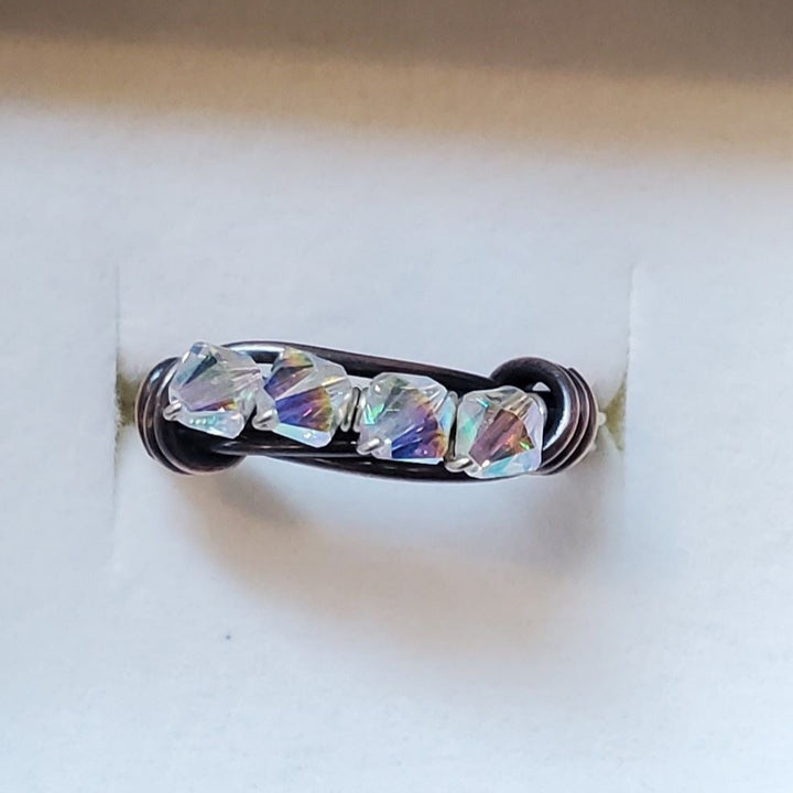 AMD1246Swarovski Crystal Copper Bling Ring Handmade Wire WrappedRingsRing$ 36.00Alexa Martha Designs