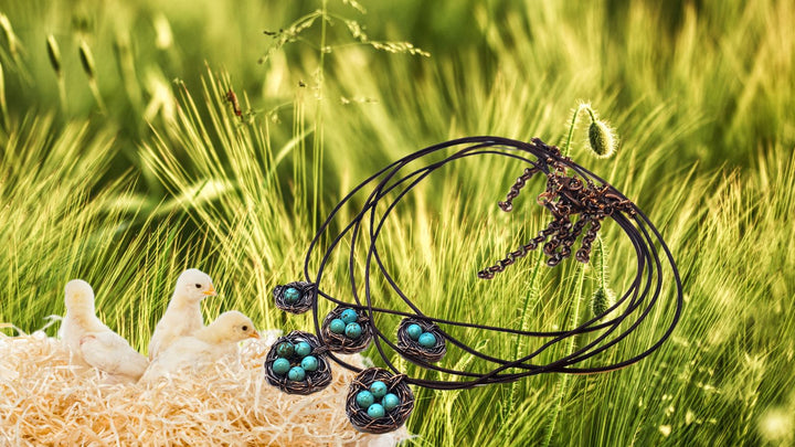 AMD1263Wire Wrapped Copper Robin Nest Necklace Up To 5 BeadsJewelryNecklace$ 35.00Alexa Martha Designs