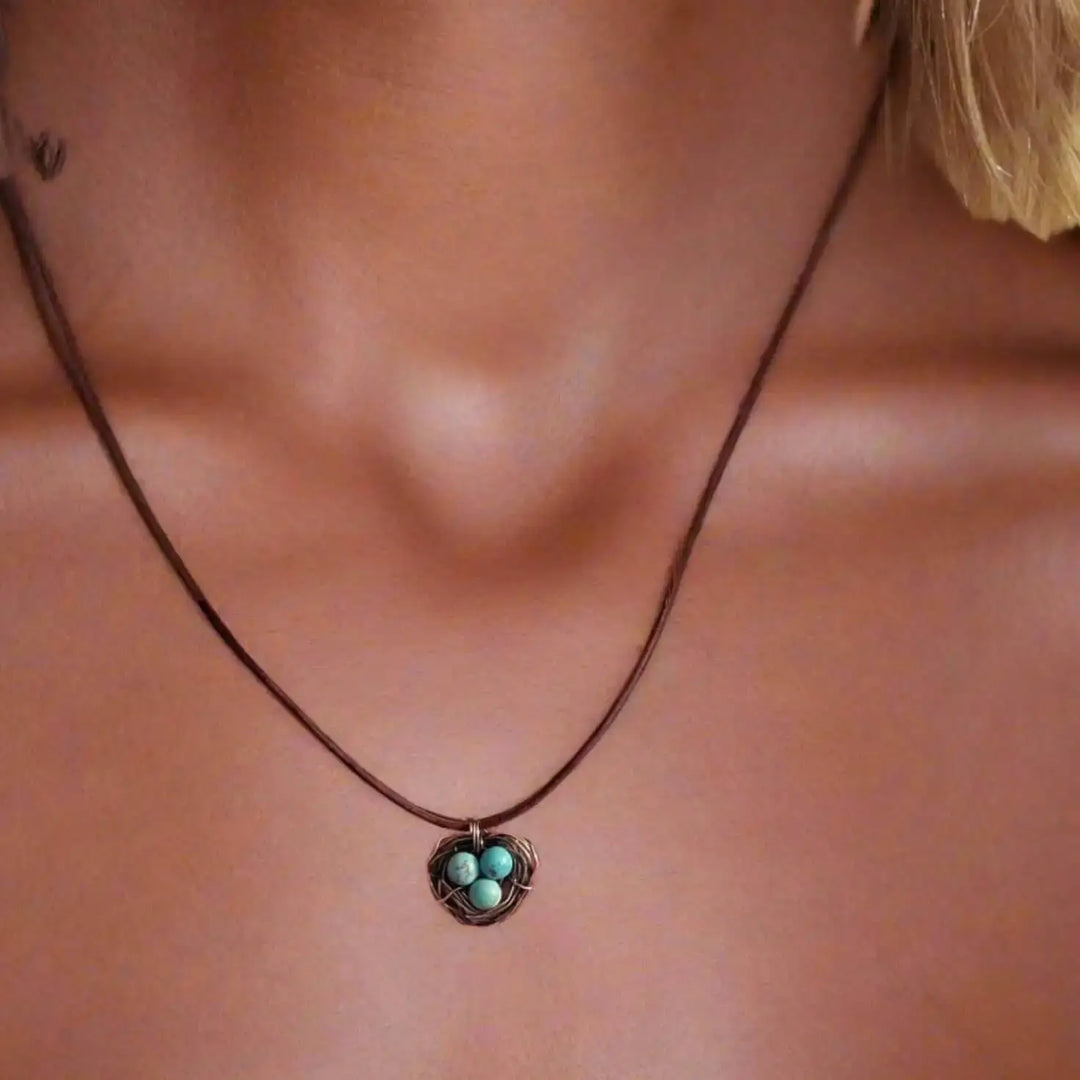 AMD1263Wire Wrapped Copper Robin Nest Necklace Up To 5 BeadsJewelryNecklace$ 35.00Alexa Martha Designs