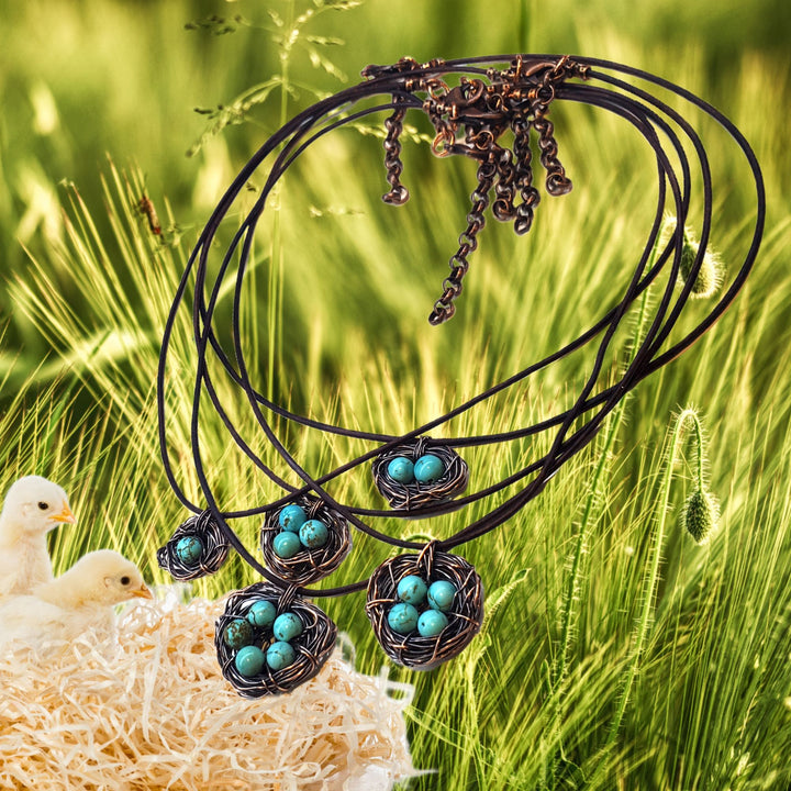 AMD1263Wire Wrapped Copper Robin Nest Necklace Up To 5 BeadsJewelryNecklace$ 35.00Alexa Martha Designs