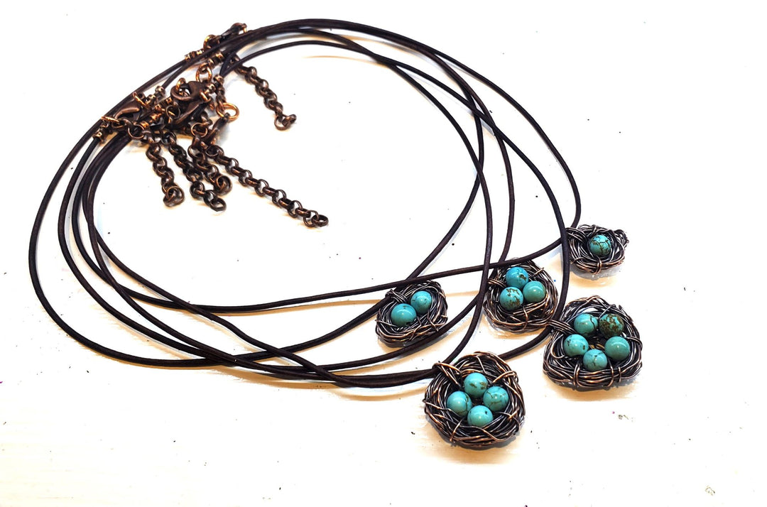AMD1263Wire Wrapped Copper Robin Nest Necklace Up To 5 BeadsJewelryNecklace$ 35.00Alexa Martha Designs