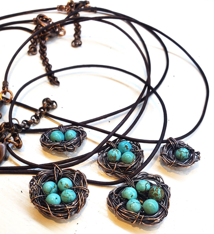 AMD1263Wire Wrapped Copper Robin Nest Necklace Up To 5 BeadsJewelryNecklace$ 35.00Alexa Martha Designs