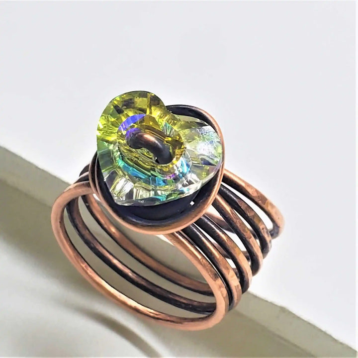AMD1243-3Handmade Copper Wire Wrapped Ring Wire Wrapped heart RingJewelryRing$ 37.50Alexa Martha Designs