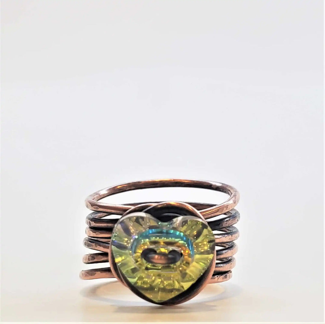 AMD1243Handmade Copper Wire Wrapped Ring Wire Wrapped heart RingJewelryRing$ 36.50Alexa Martha Designs