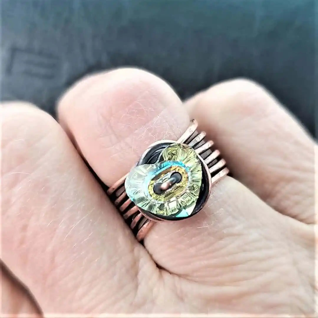 AMD1243Handmade Copper Wire Wrapped Ring Wire Wrapped heart RingJewelryRing$ 36.50Alexa Martha Designs