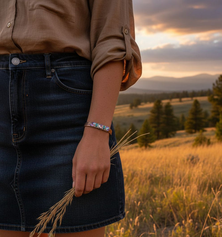 AMD1102Crystal AB Spike & Turquoise Tube Copper Cuff | Hammered HandmadeJewelryCuff Bracelet$ 52.00Alexa Martha Designs