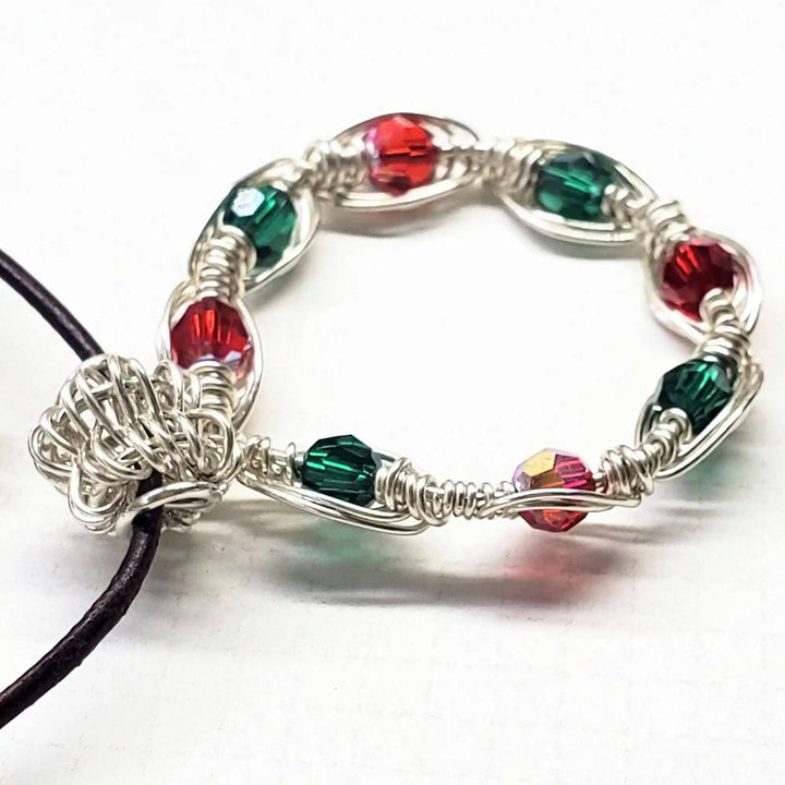 AMD1155Christmas Holiday Wreath Necklace Wire Wrapped CrystalsJewelryNecklaces$ 69.00Alexa Martha Designs