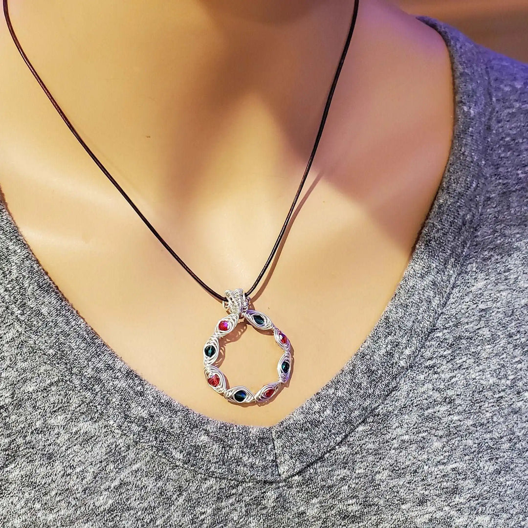 AMD1155Christmas Holiday Wreath Necklace Wire Wrapped CrystalsJewelryNecklaces$ 69.00Alexa Martha Designs