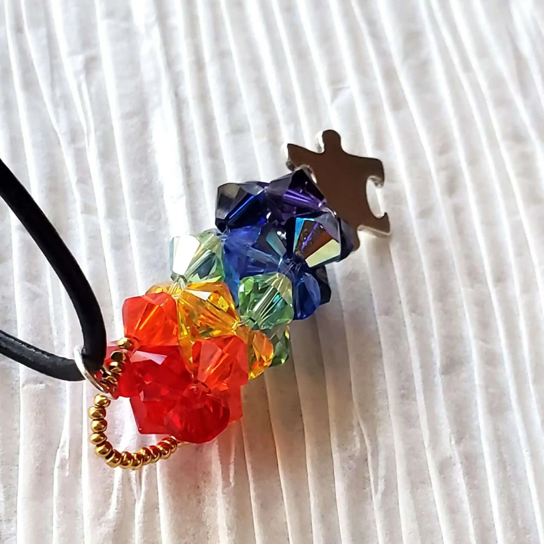 AMD1272-2Autism Awareness Pillar of Rainbow Crystals NecklaceJewelryNecklace$ 121.00Alexa Martha Designs