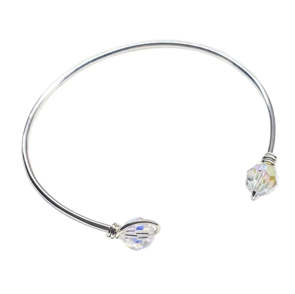 AMD1331-2Upside Down Crystal Gemstone Bead Ball End Cuff BanglesBraceletsBracelet$ 66.00Alexa Martha Designs