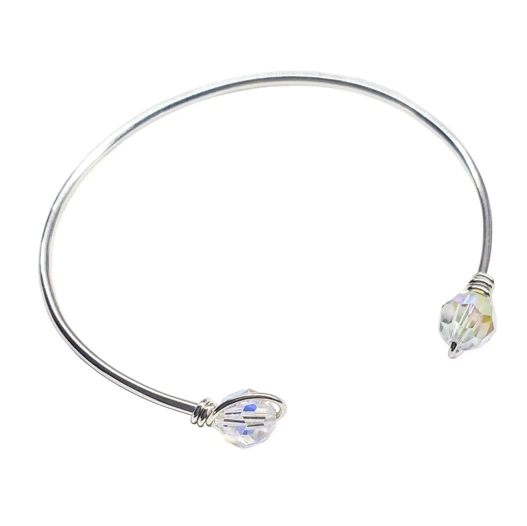AMD1331-2Upside Down Crystal Gemstone Bead Ball End Cuff BanglesBraceletsBracelet$ 66.00Alexa Martha Designs