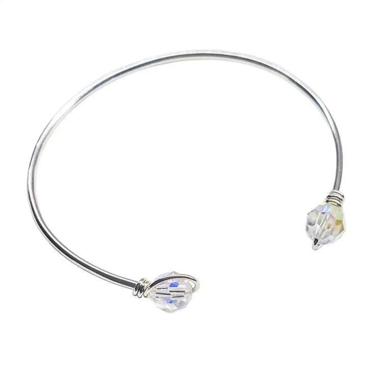 AMD1331-2Upside Down Crystal Gemstone Bead Ball End Cuff BanglesBraceletsBracelet$ 66.00Alexa Martha Designs