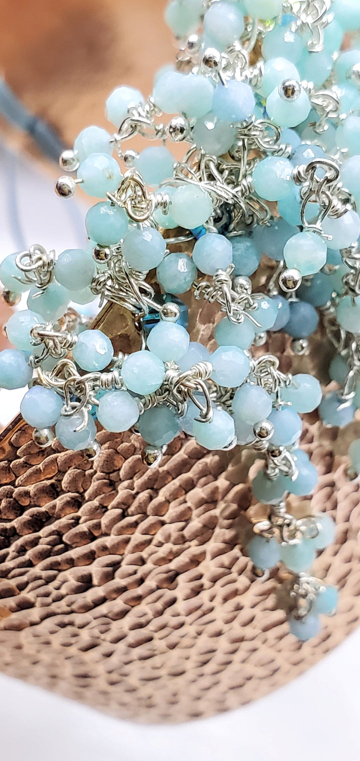 AMD1303Handmade Turquoise Dangle Hammered Copper Cuff StatementJewelryBracelet$ 74.00Alexa Martha Designs