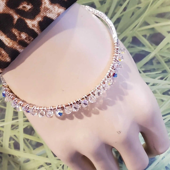AMD1235Handmade Two Metal Bangle - Silver Copper Swarovski CrystalJewelryBracelet$ 114.00Alexa Martha Designs