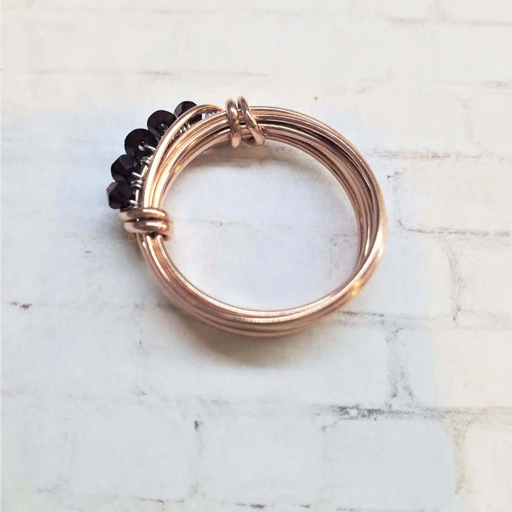 AMD1244Handmade Birthstone Crystal Ring Copper - 12 ColorsJewelryRing$ 34.00Alexa Martha Designs