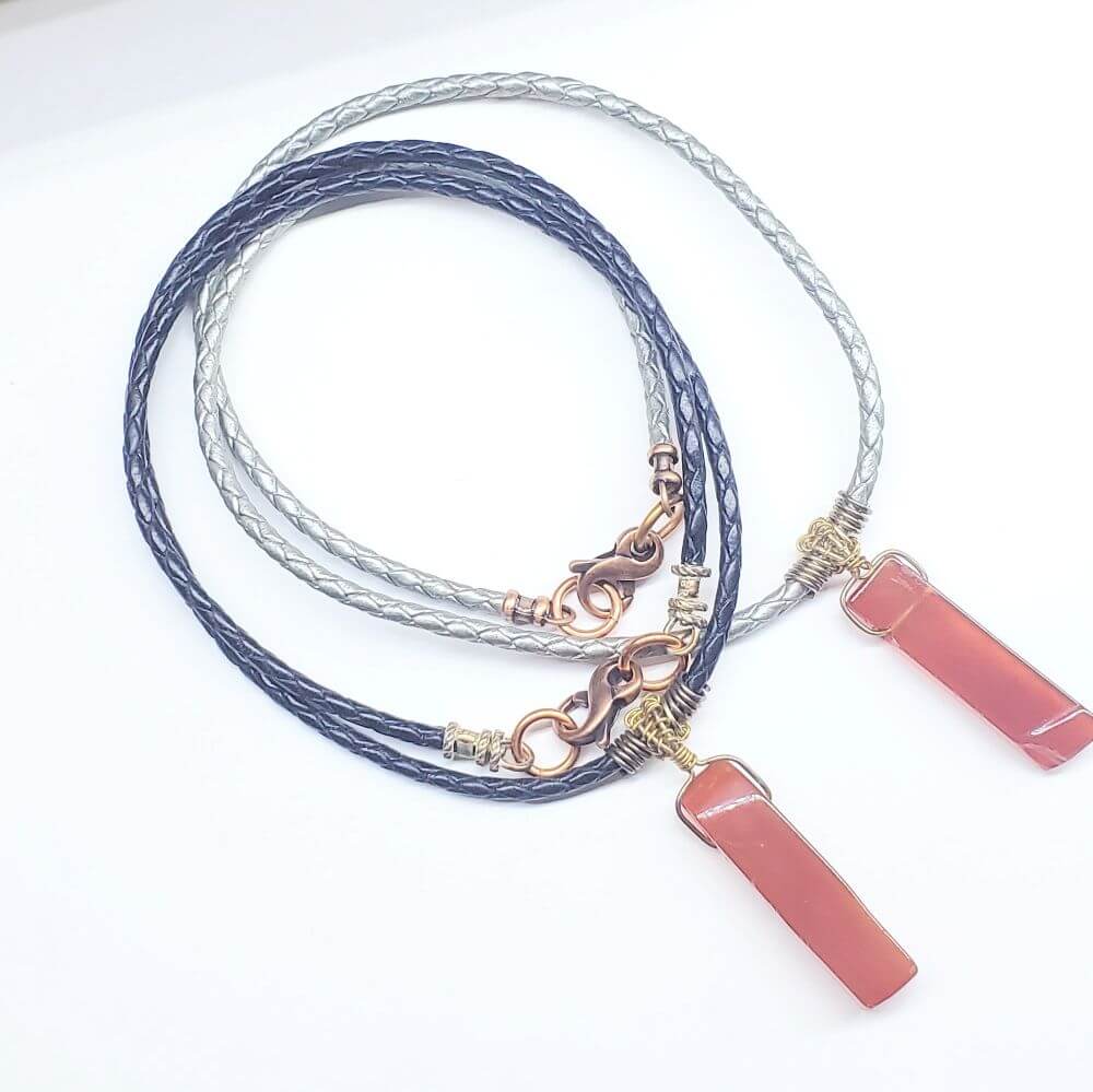 AMD1340Handmade Wire Wrapped Rustic Raw Red Agate Bolo NecklaceNecklacesNecklace$ 50.00Alexa Martha Designs