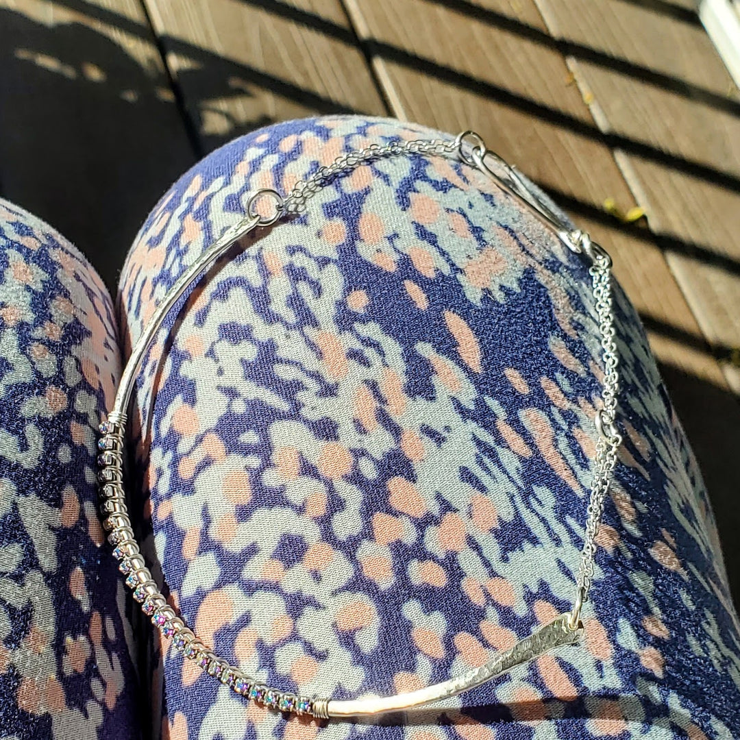 AMD131225 Year Anniversary Sterling Silver Crystal Choker GiftJewelryNecklace$ 185.00Alexa Martha Designs