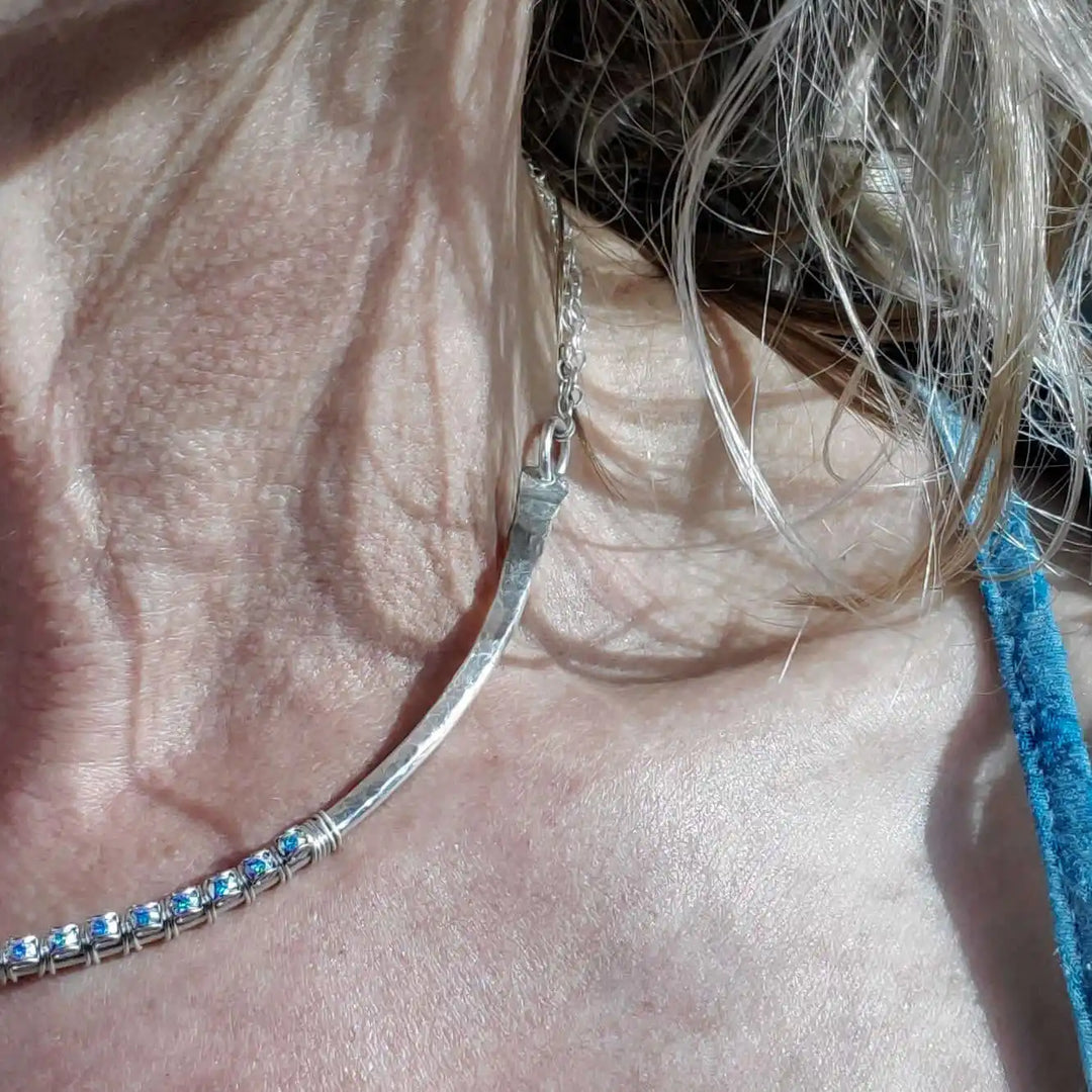 AMD131225 Year Anniversary Sterling Silver Crystal Choker GiftJewelryNecklace$ 185.00Alexa Martha Designs