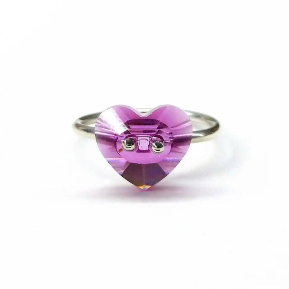 AMD1201Super Sparkly Sterling Silver Swarovski Crystal Heart Bling Ring JewelryRing$ 38.00Alexa Martha Designs