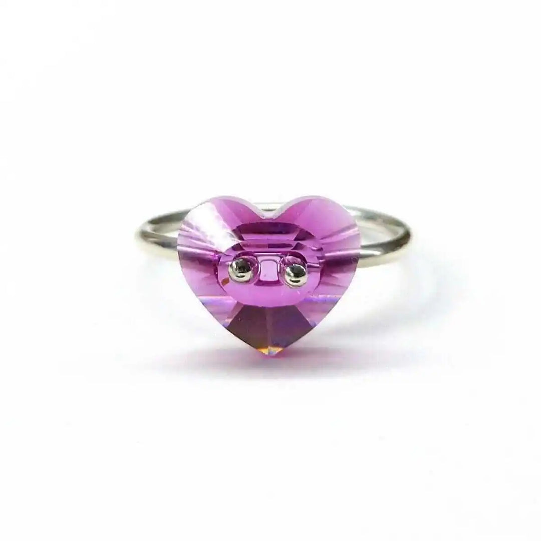 AMD1201Super Sparkly Sterling Silver Swarovski Crystal Heart Bling Ring JewelryRing$ 38.00Alexa Martha Designs