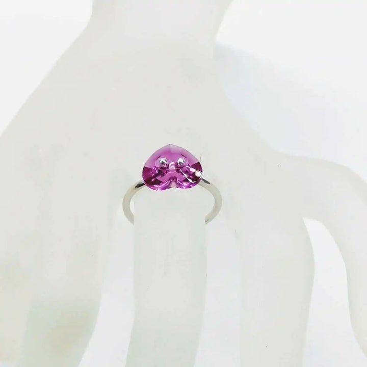 AMD1201Super Sparkly Sterling Silver Swarovski Crystal Heart Bling Ring JewelryRing$ 38.00Alexa Martha Designs