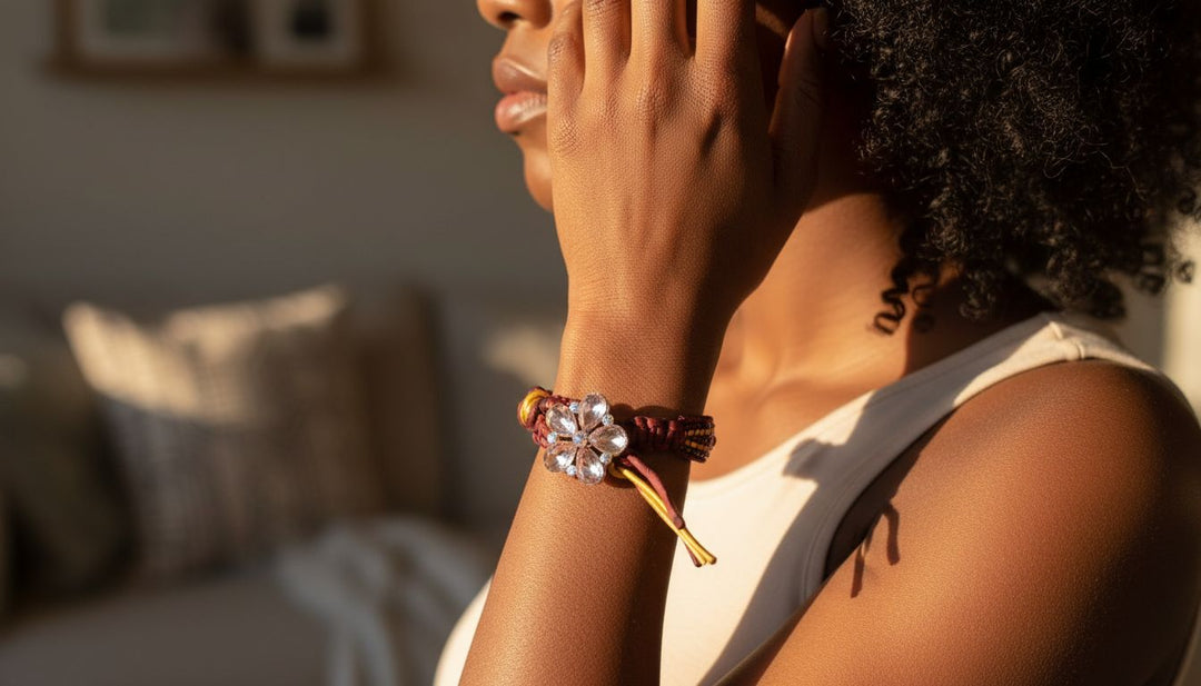 AMD1285Intricate Silk Leather Bead Woven Crystal Gemstone BraceletJewelryBracelet$ 157.00Alexa Martha Designs