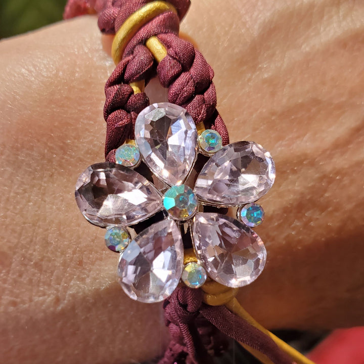 AMD1285Intricate Silk Leather Bead Woven Crystal Gemstone BraceletJewelryBracelet$ 157.00Alexa Martha Designs