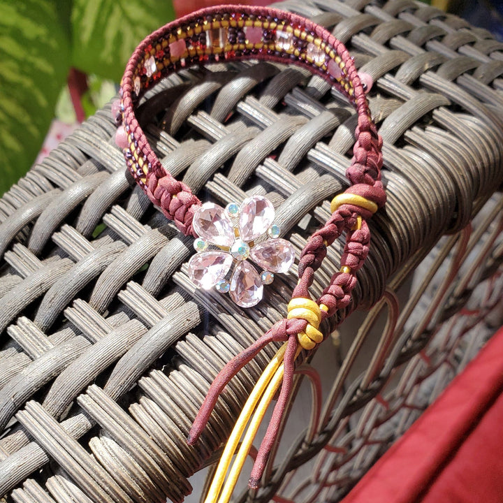 AMD1285Intricate Silk Leather Bead Woven Crystal Gemstone BraceletJewelryBracelet$ 157.00Alexa Martha Designs