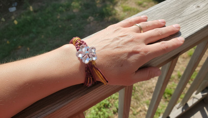 AMD1285Intricate Silk Leather Bead Woven Crystal Gemstone BraceletJewelryBracelet$ 157.00Alexa Martha Designs
