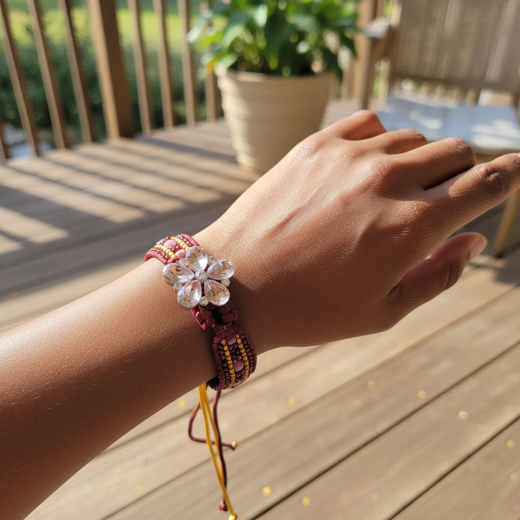 AMD1285Intricate Silk Leather Bead Woven Crystal Gemstone BraceletJewelryBracelet$ 157.00Alexa Martha Designs