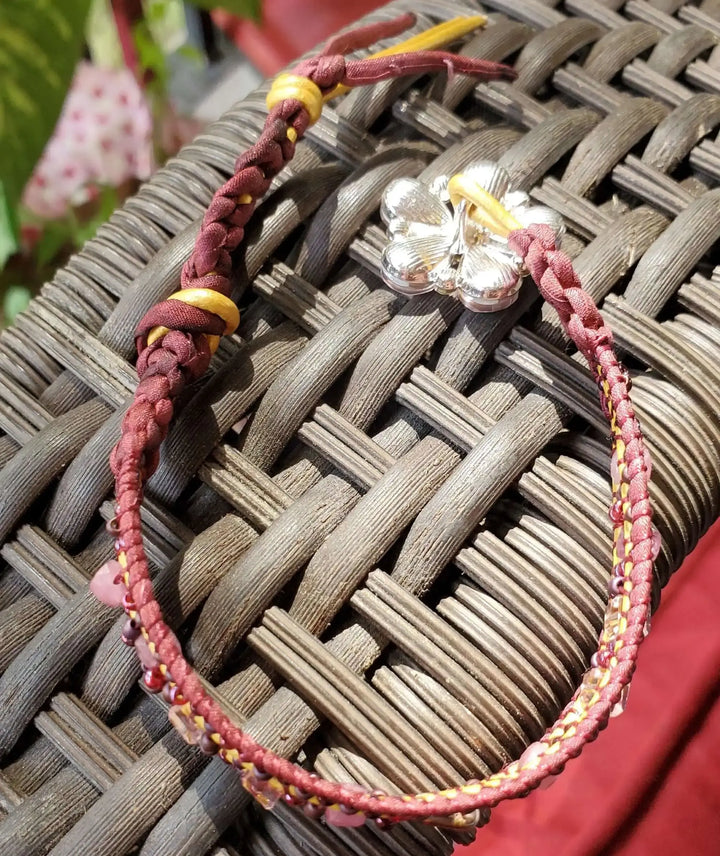 AMD1285Intricate Silk Leather Bead Woven Crystal Gemstone BraceletJewelryBracelet$ 157.00Alexa Martha Designs