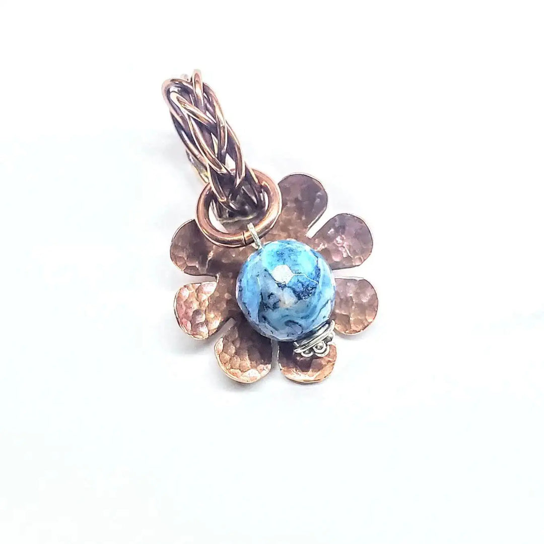 Large Braided Bail Larimar Blue Crazy Lace Bead PendantCharms &amp; PendantsChoker$ 40.00Alexa Martha Designs