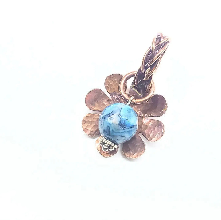 Large Braided Bail Larimar Blue Crazy Lace Bead PendantCharms &amp; PendantsChoker$ 55.00Alexa Martha Designs