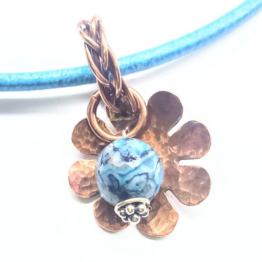 Large Braided Bail Larimar Blue Crazy Lace Bead PendantCharms & PendantsChoker$ 55.00Alexa Martha Designs
