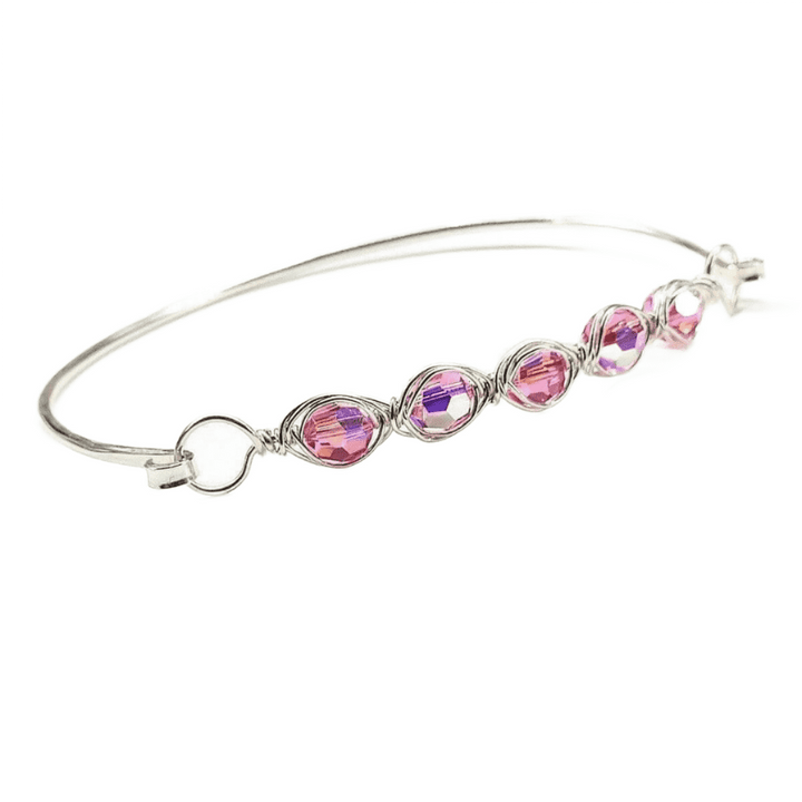 AMD1147-8 Large Wire Wrapped Silver Crystal Bar Bangle BraceletJewelryBracelet$ 61.00Alexa Martha Designs