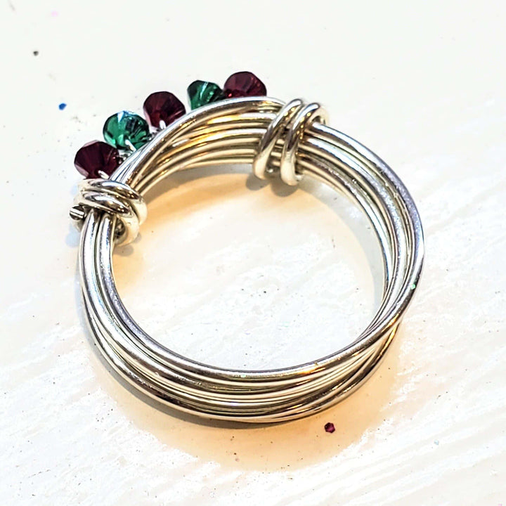 AMD1155-4Silver Wire Wrapped Christmas Ring Red Green 2025 EditionJewelryRing$ 66.00Alexa Martha Designs