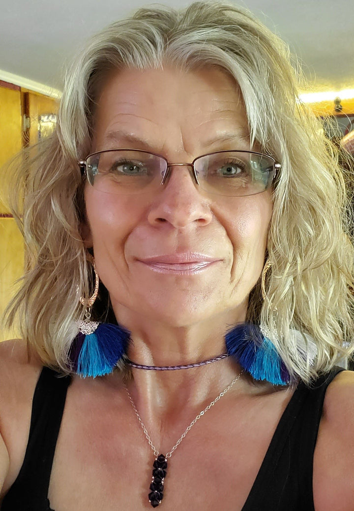 AMD1295Long Copper Embossed Silk Tassel Earrings - Unique StyleJewelryEarrings$ 57.00Alexa Martha Designs