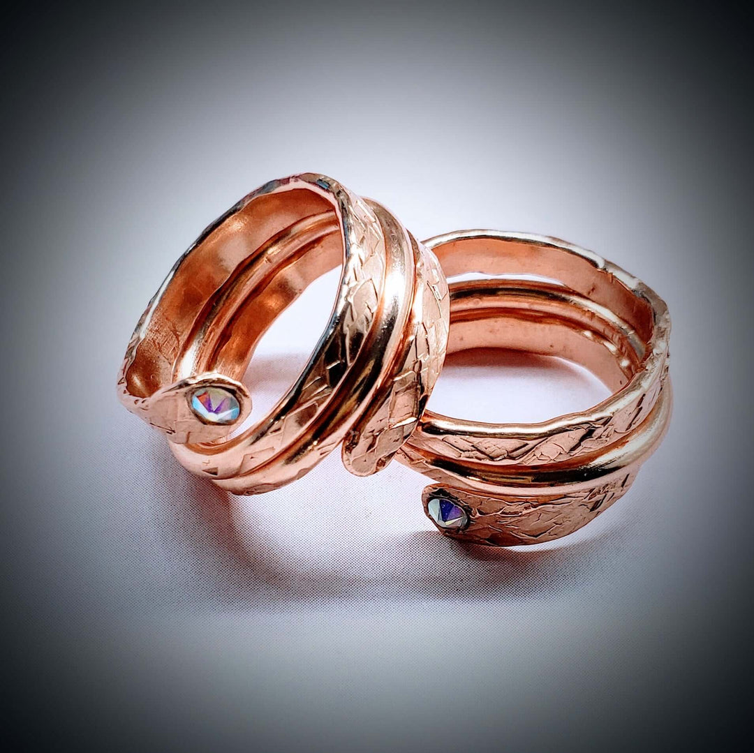 AMD1305-2Copper Crystal Wrap Ring Stackable - Unique DesignRingsRing$ 69.00Alexa Martha Designs