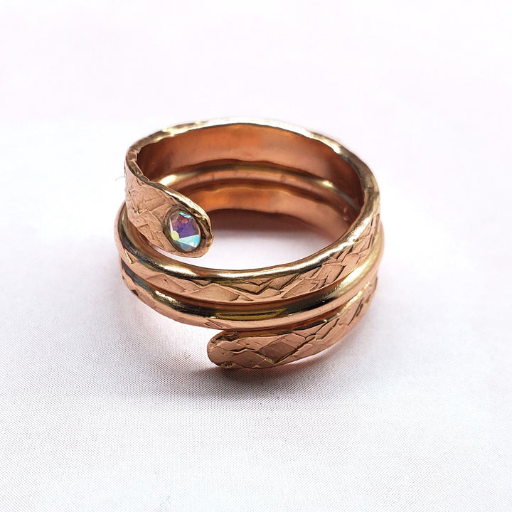 AMD1305Copper Crystal Wrap Ring Stackable - Unique DesignRingsRing$ 37.00Alexa Martha Designs