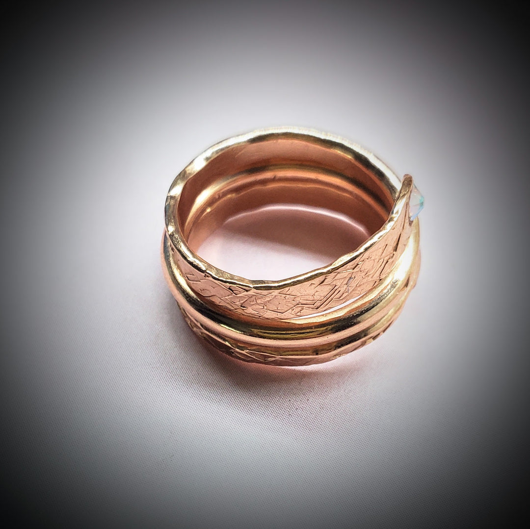 AMD1305Copper Crystal Wrap Ring Stackable - Unique DesignRingsRing$ 37.00Alexa Martha Designs