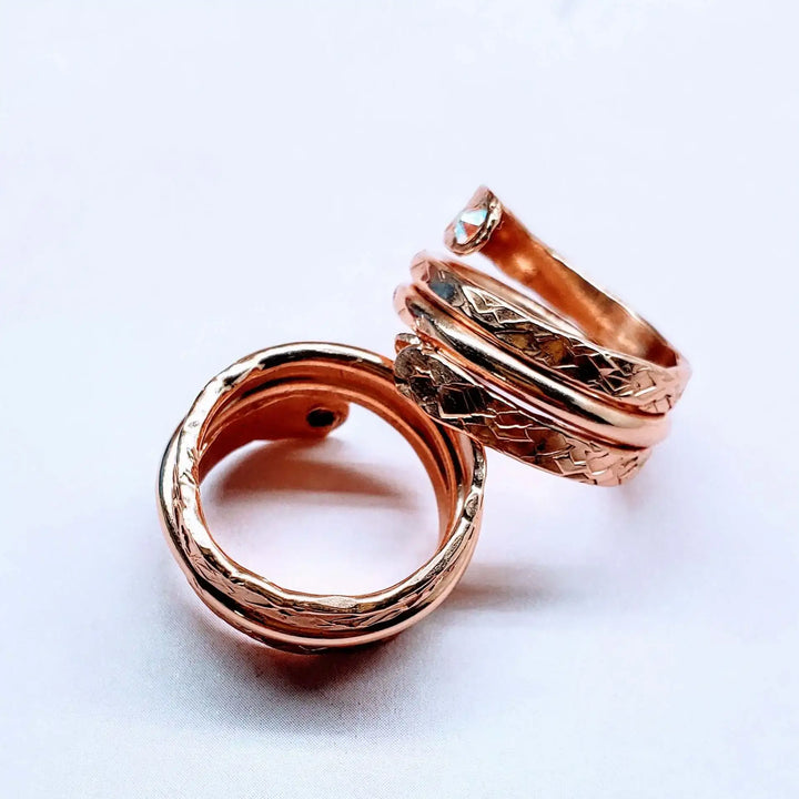 AMD1305Copper Crystal Wrap Ring Stackable - Unique DesignRingsRing$ 37.00Alexa Martha Designs